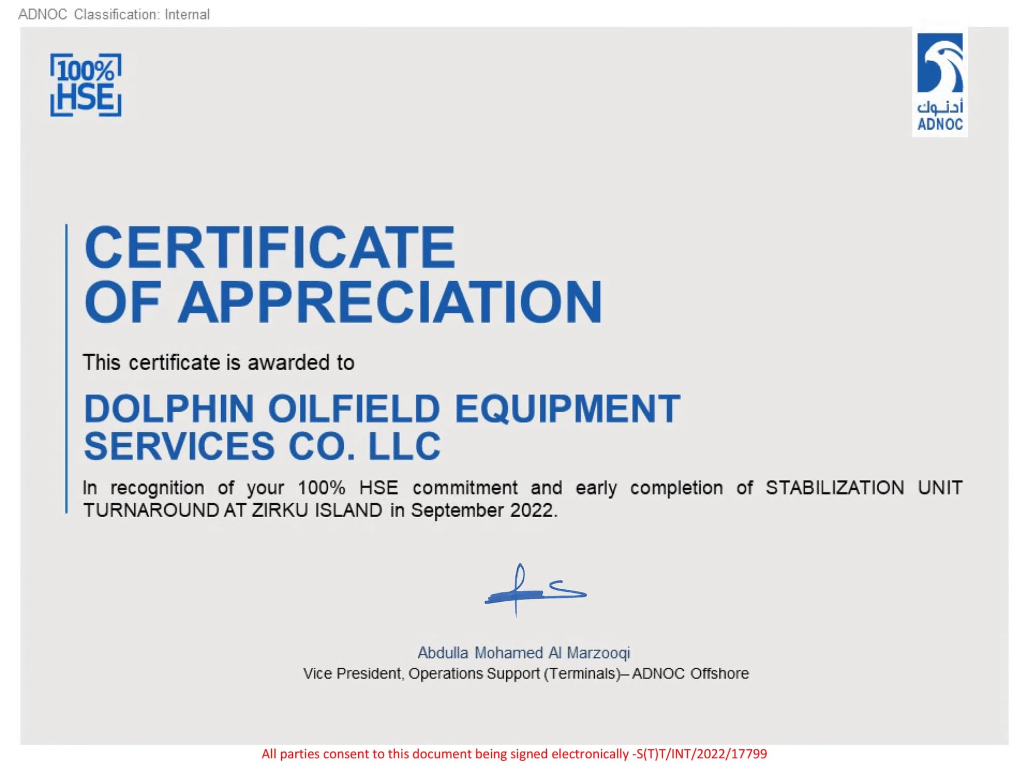 ADNOC Offshore — Zirku Island