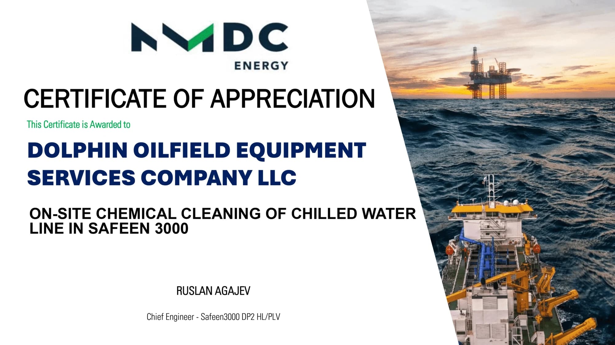 NMDC Energy — Safeen 3000